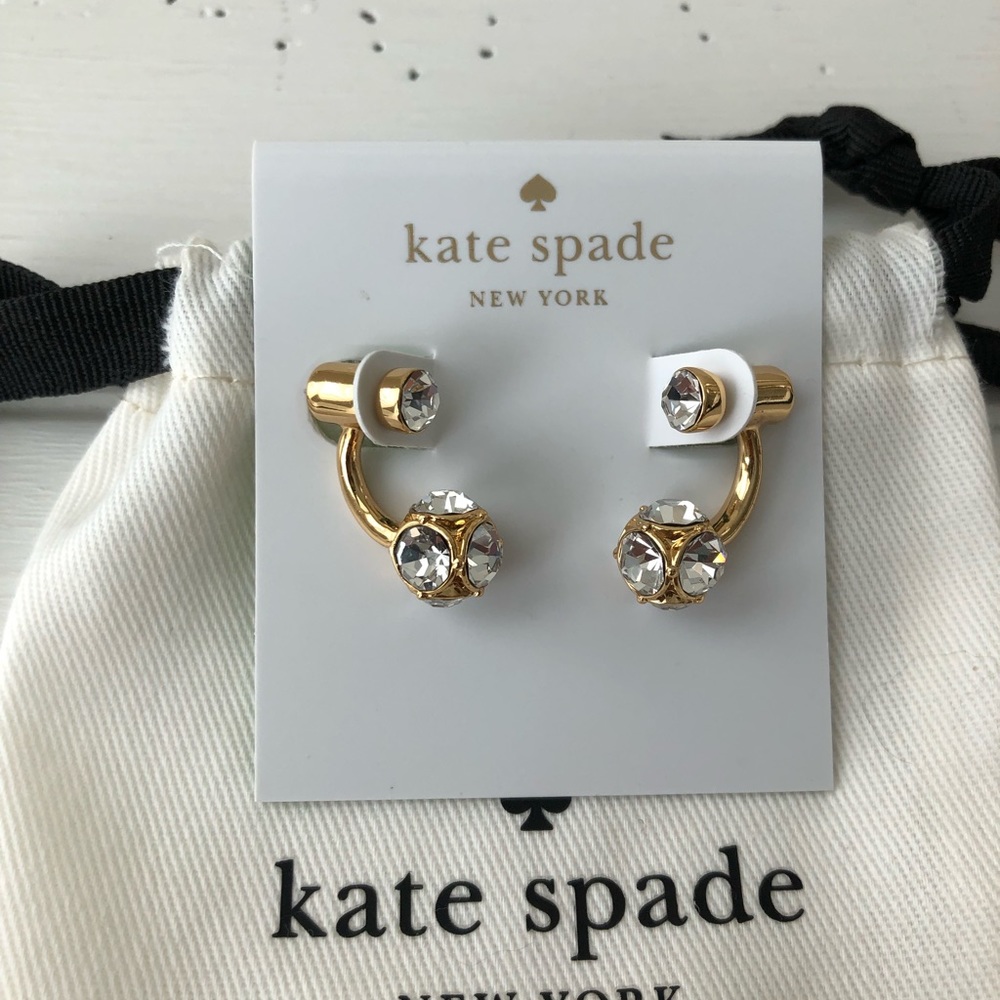Kate Spade Gold and Pave Crystal Earrings